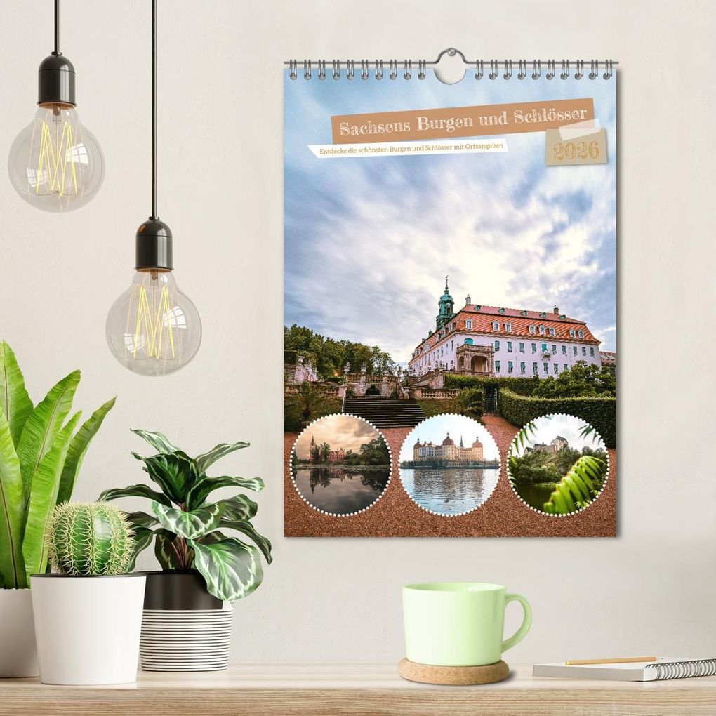 Weitere Ansicht: Sachsens Burgen und Schlösser mit Ortsangaben (Wandkalender 2026 DIN A4 hoch), CALVENDO Monatskalender | Benjamin Bisanz, Calvendo