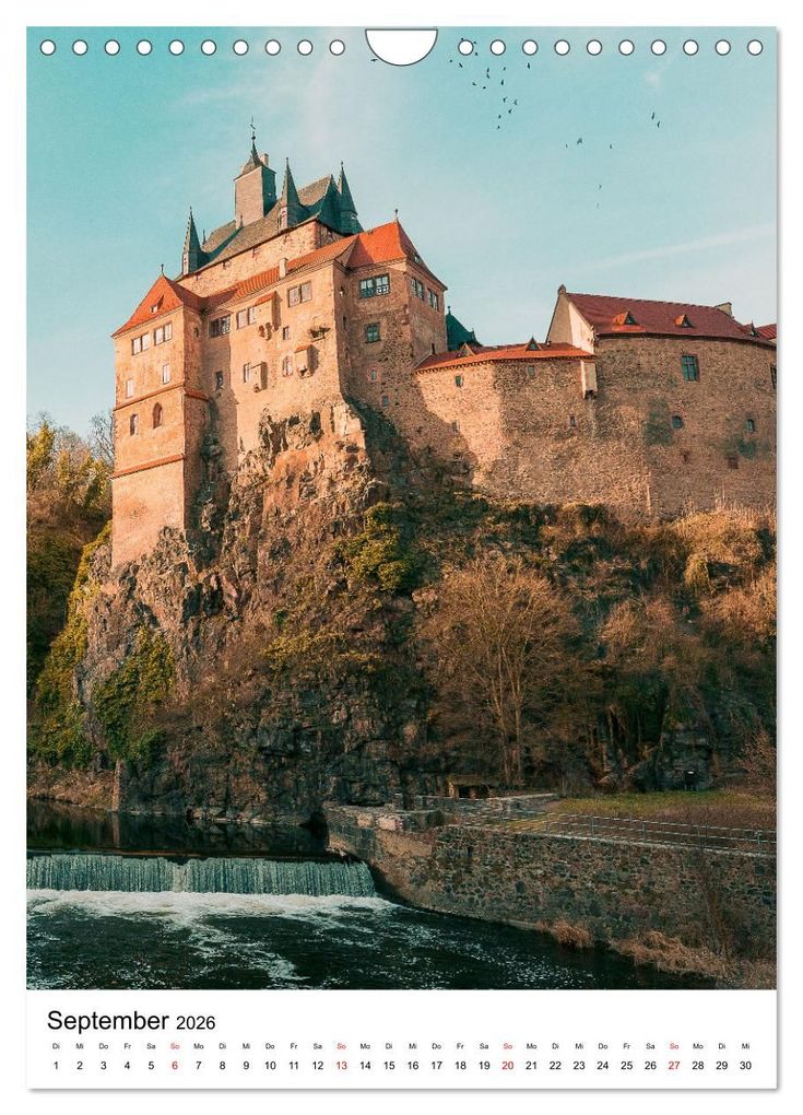 Weitere Ansicht: Sachsens Burgen und Schlösser mit Ortsangaben (Wandkalender 2026 DIN A4 hoch), CALVENDO Monatskalender | Benjamin Bisanz, Calvendo