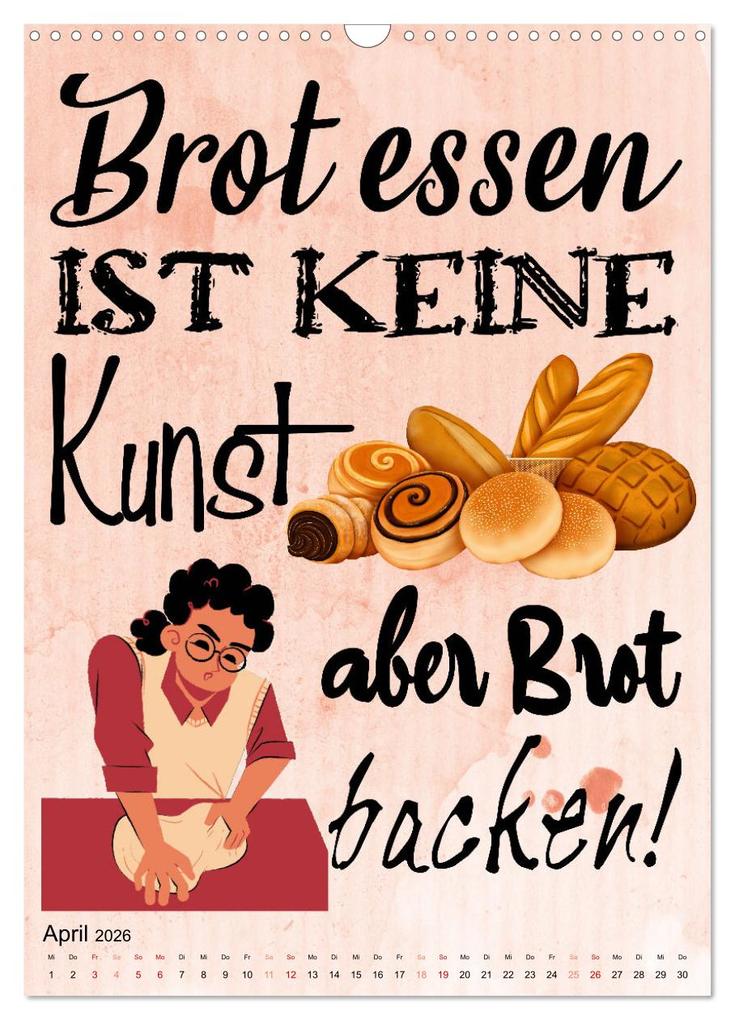 Weitere Ansicht: Bäckersprüche (Wandkalender 2026 DIN A3 hoch), CALVENDO Monatskalender | Sabine Löwer, Calvendo