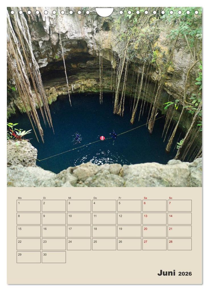 Weitere Ansicht: Mexiko Yucatán Terminplaner (Wandkalender 2026 DIN A4 hoch), CALVENDO Monatskalender | Denise Graupner, Calvendo
