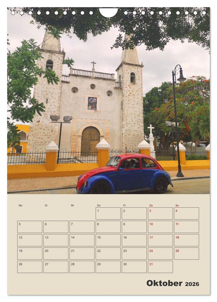 Weitere Ansicht: Mexiko Yucatán Terminplaner (Wandkalender 2026 DIN A4 hoch), CALVENDO Monatskalender | Denise Graupner, Calvendo
