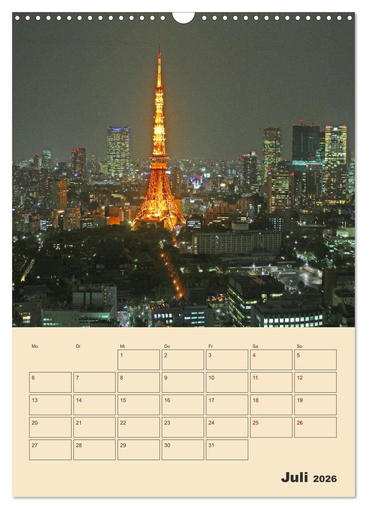 Weitere Ansicht: Tokio - Terminplaner (Wandkalender 2026 DIN A3 hoch), CALVENDO Monatskalender | Denise Graupner, Calvendo