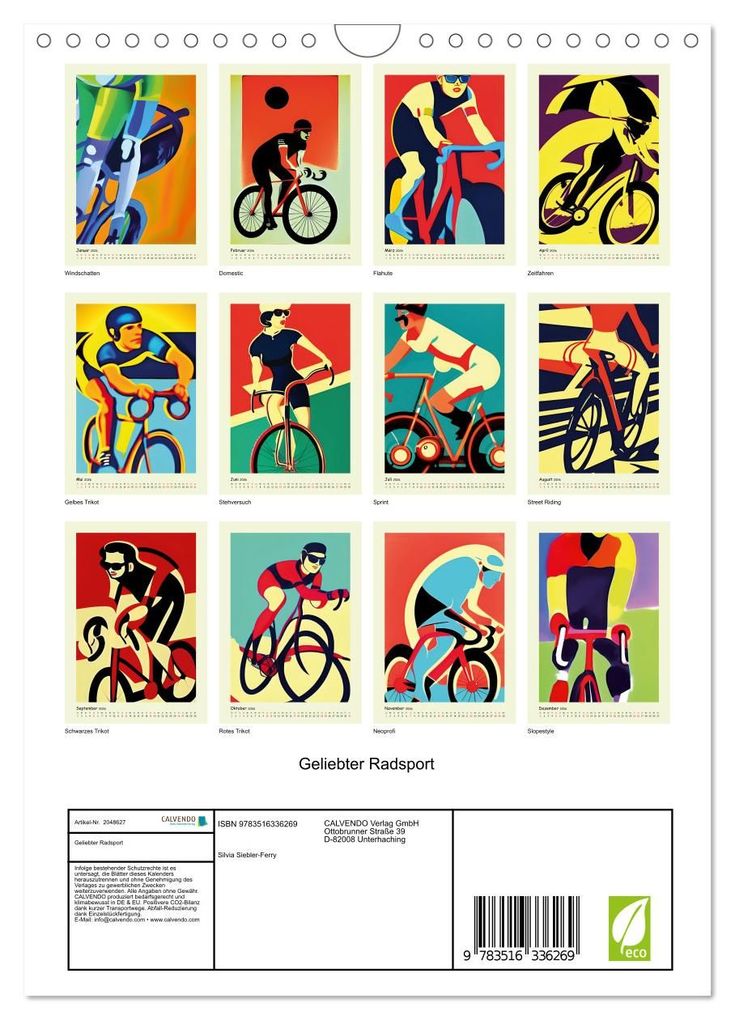 Weitere Ansicht: Geliebter Radsport (Wandkalender 2026 DIN A4 hoch), CALVENDO Monatskalender | Silvia Siebler-Ferry, Calvendo