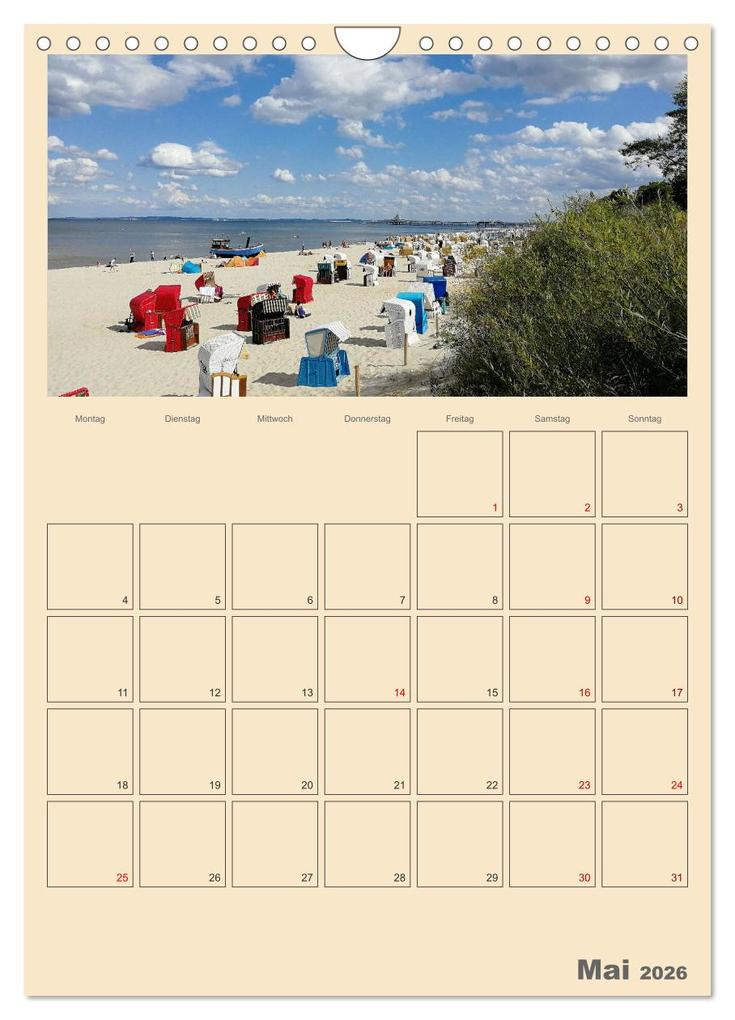 Weitere Ansicht: Usedom Ostsee - Terminplaner (Wandkalender 2026 DIN A4 hoch), CALVENDO Monatskalender | Denise Graupner, Calvendo