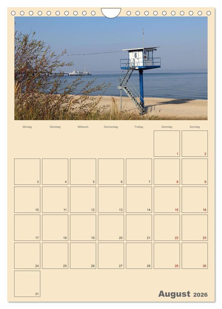 Weitere Ansicht: Usedom Ostsee - Terminplaner (Wandkalender 2026 DIN A4 hoch), CALVENDO Monatskalender | Denise Graupner, Calvendo