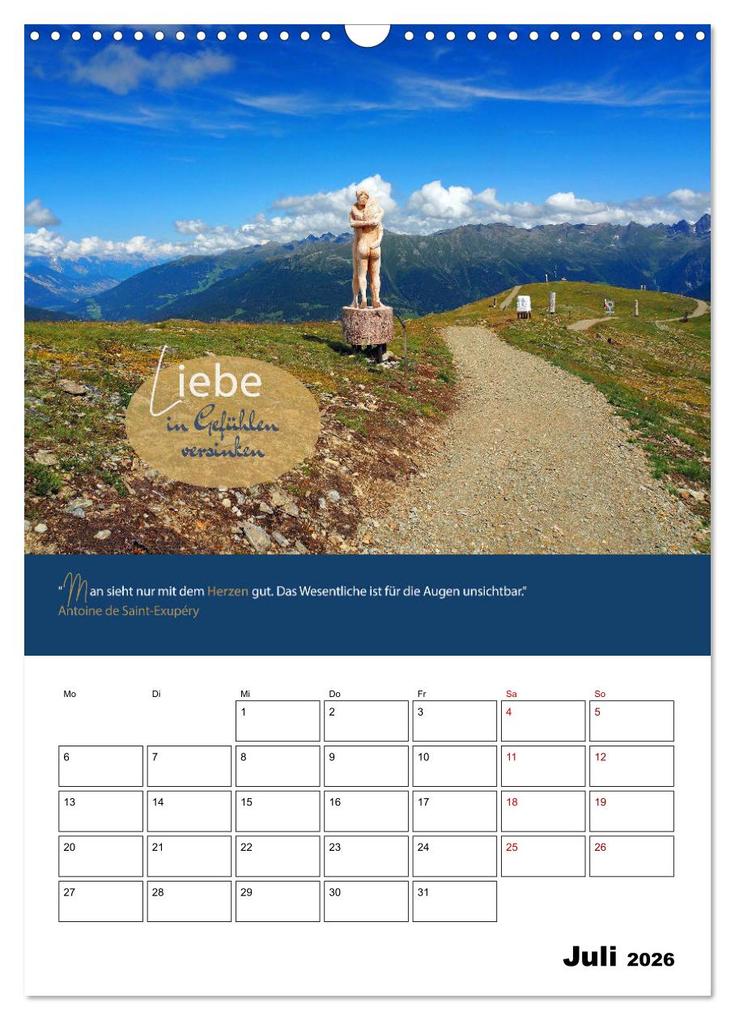 Weitere Ansicht: Zitate Wegbegleiter, mit Sprüchen durch das Jahr by VogtArt (Wandkalender 2026 DIN A3 hoch), CALVENDO Monatskalender | VogtArt VogtArt, Calvendo, VogtArt