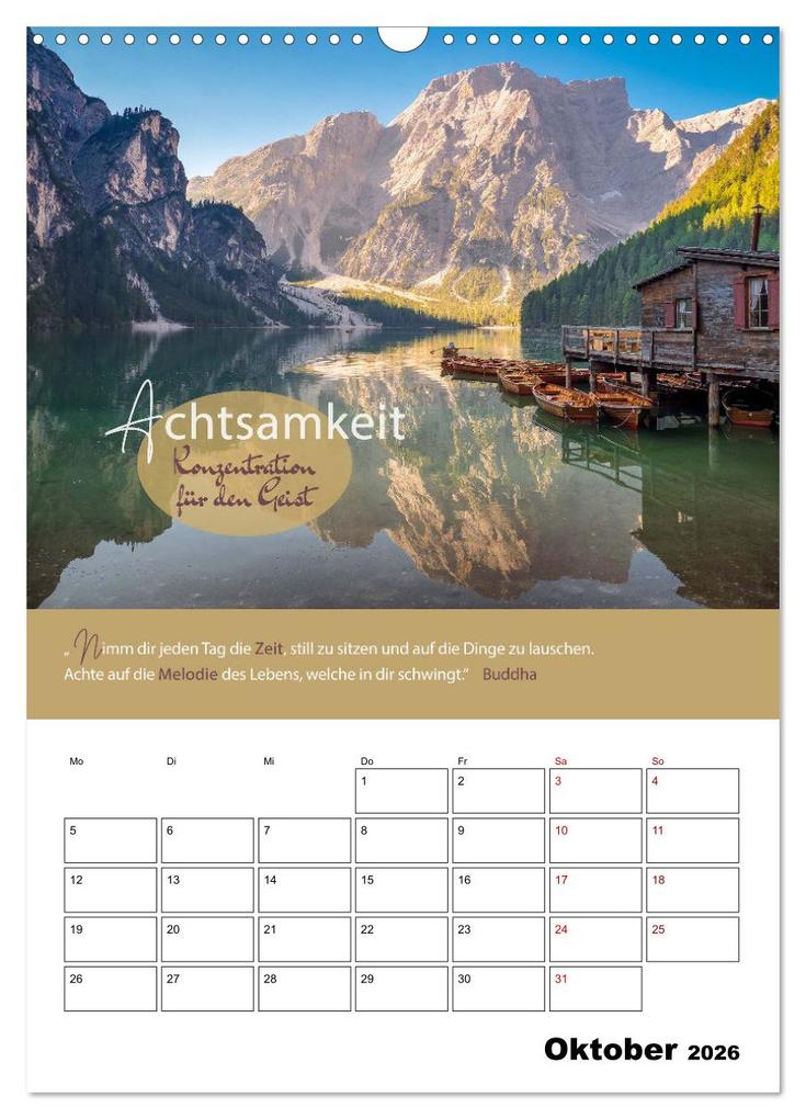 Weitere Ansicht: Zitate Wegbegleiter, mit Sprüchen durch das Jahr by VogtArt (Wandkalender 2026 DIN A3 hoch), CALVENDO Monatskalender | VogtArt VogtArt, Calvendo, VogtArt