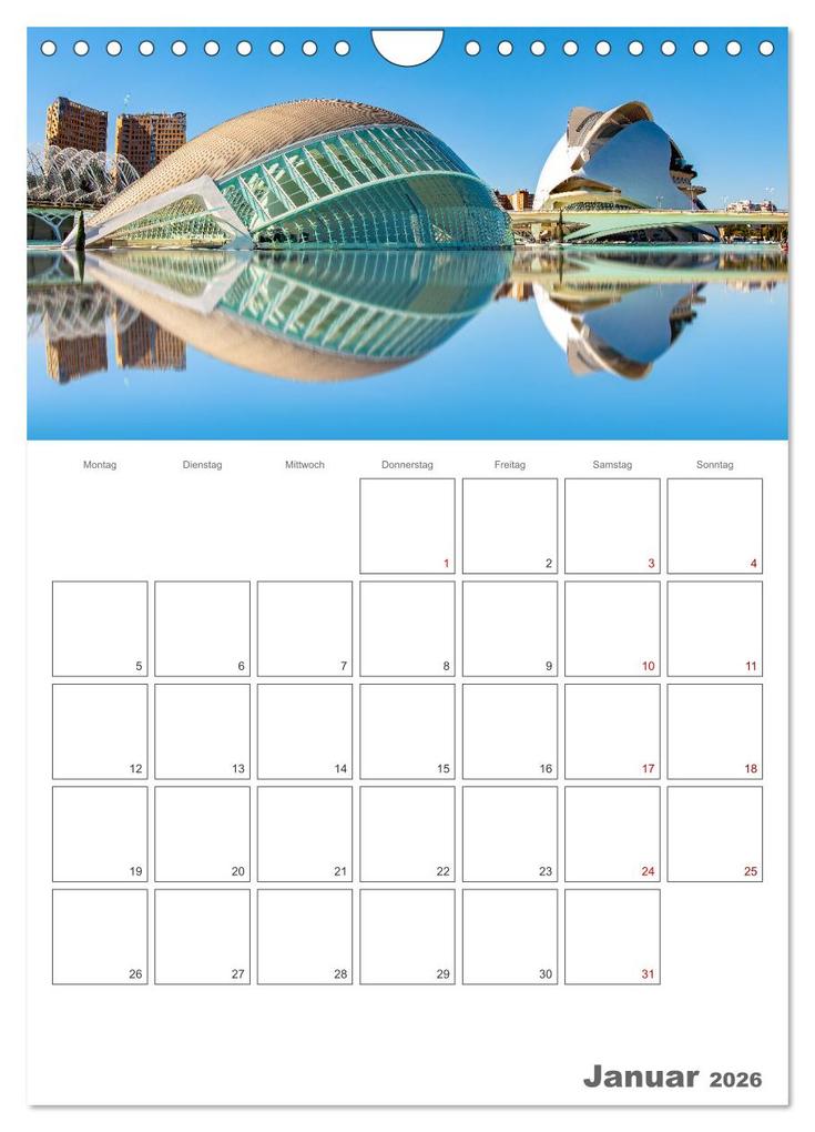 Weitere Ansicht: Valencia - Reiseplaner (Wandkalender 2026 DIN A4 hoch), CALVENDO Monatskalender | Nina Schwarze, Calvendo