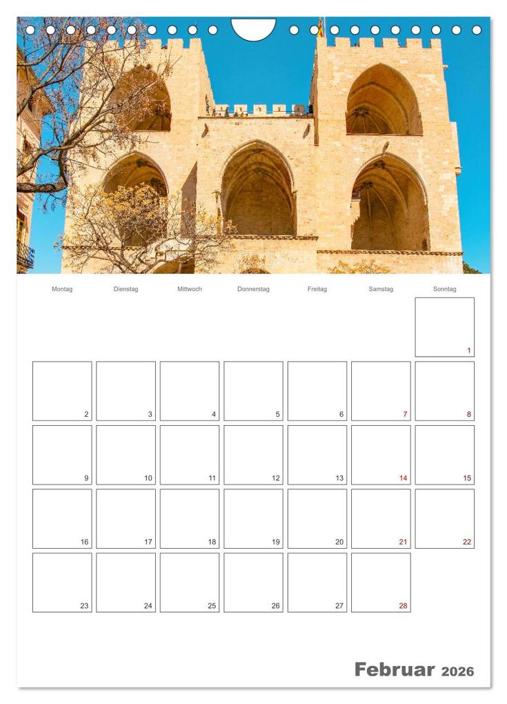 Weitere Ansicht: Valencia - Reiseplaner (Wandkalender 2026 DIN A4 hoch), CALVENDO Monatskalender | Nina Schwarze, Calvendo