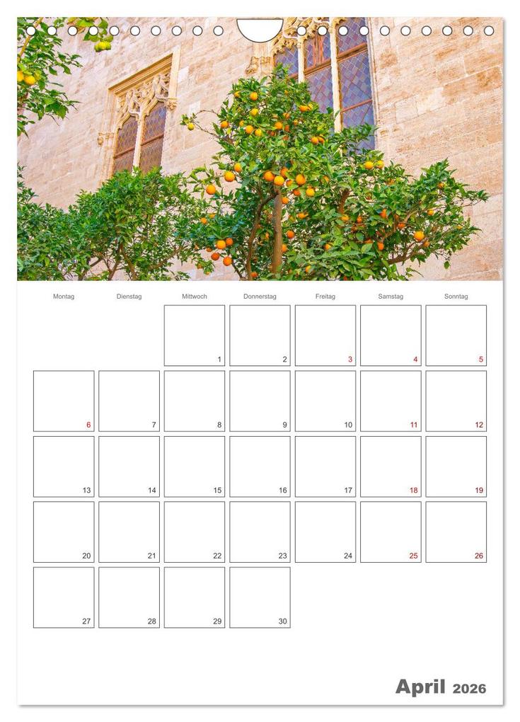 Weitere Ansicht: Valencia - Reiseplaner (Wandkalender 2026 DIN A4 hoch), CALVENDO Monatskalender | Nina Schwarze, Calvendo