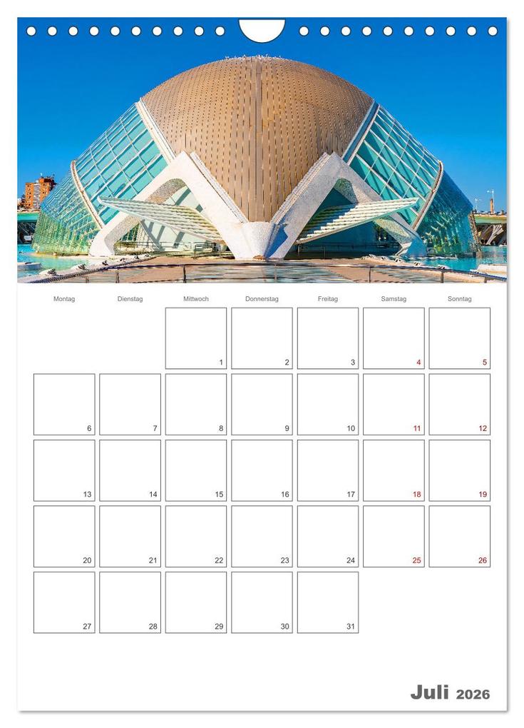 Weitere Ansicht: Valencia - Reiseplaner (Wandkalender 2026 DIN A4 hoch), CALVENDO Monatskalender | Nina Schwarze, Calvendo