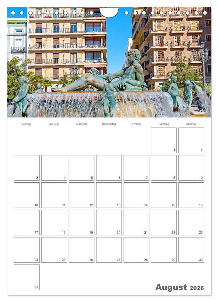 Weitere Ansicht: Valencia - Reiseplaner (Wandkalender 2026 DIN A4 hoch), CALVENDO Monatskalender | Nina Schwarze, Calvendo