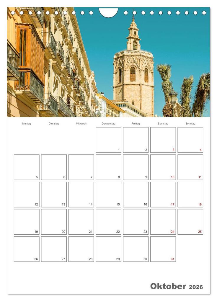 Weitere Ansicht: Valencia - Reiseplaner (Wandkalender 2026 DIN A4 hoch), CALVENDO Monatskalender | Nina Schwarze, Calvendo