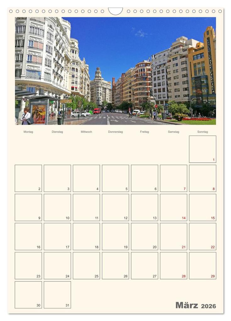 Weitere Ansicht: Valencia - Barcelona Terminplaner (Wandkalender 2026 DIN A3 hoch), CALVENDO Monatskalender | Denise Graupner, Calvendo