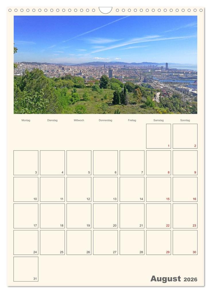 Weitere Ansicht: Valencia - Barcelona Terminplaner (Wandkalender 2026 DIN A3 hoch), CALVENDO Monatskalender | Denise Graupner, Calvendo