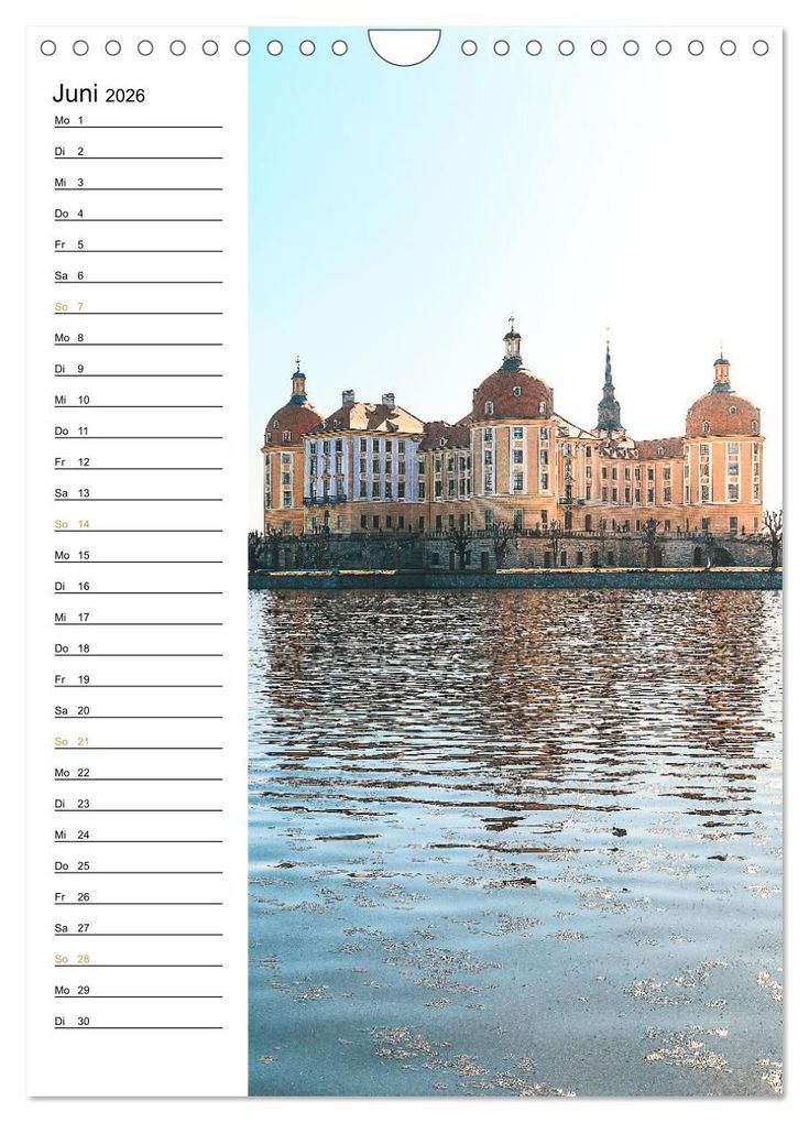 Weitere Ansicht: Sachsens Burgen und Schlösser - Beschreibbarer Kalender mit Ortsangaben (Wandkalender 2026 DIN A4 hoch), CALVENDO Monatskalender | Benjamin Bisanz, Calvendo
