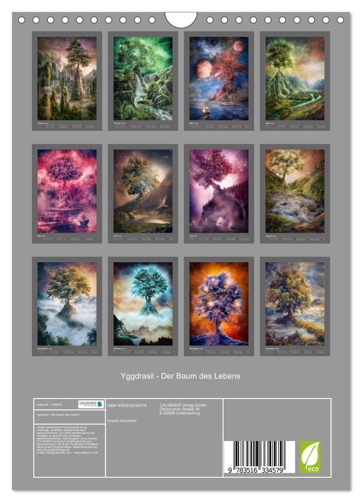 Weitere Ansicht: Yggdrasil - Der Baum des Lebens (Wandkalender 2026 DIN A4 hoch), CALVENDO Monatskalender | Simone Wunderlich, Calvendo