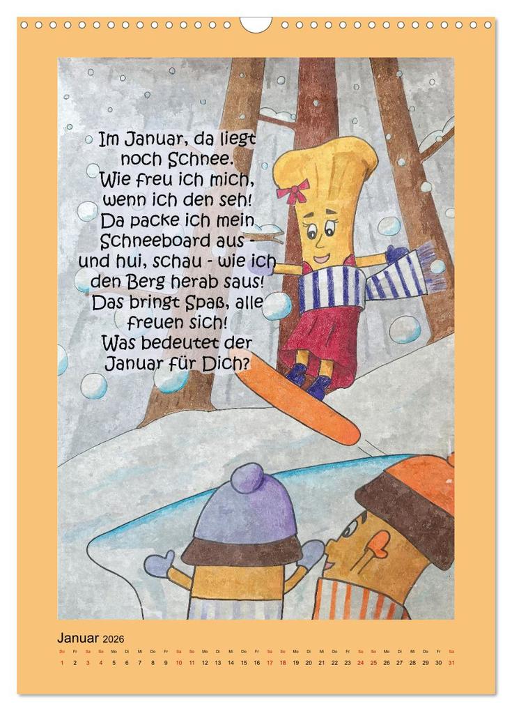 Weitere Ansicht: Tobi und das Jahr (Wandkalender 2026 DIN A3 hoch), CALVENDO Monatskalender | Sabine Kodatsch, Calvendo