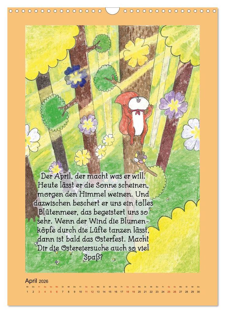 Weitere Ansicht: Tobi und das Jahr (Wandkalender 2026 DIN A3 hoch), CALVENDO Monatskalender | Sabine Kodatsch, Calvendo