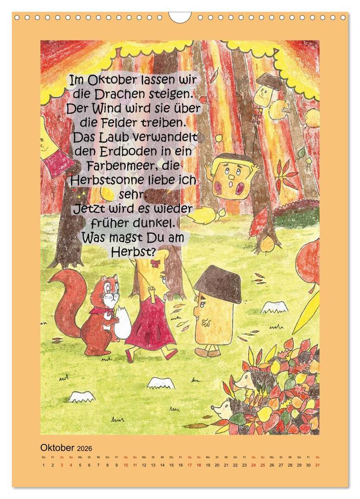 Weitere Ansicht: Tobi und das Jahr (Wandkalender 2026 DIN A3 hoch), CALVENDO Monatskalender | Sabine Kodatsch, Calvendo