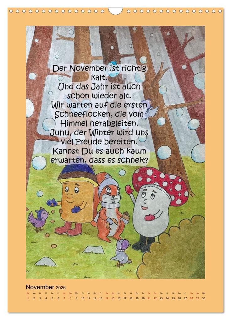 Weitere Ansicht: Tobi und das Jahr (Wandkalender 2026 DIN A3 hoch), CALVENDO Monatskalender | Sabine Kodatsch, Calvendo