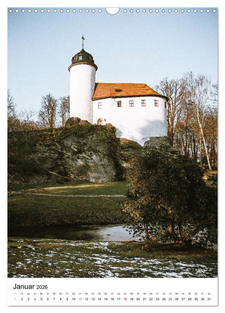 Weitere Ansicht: Sachsens Burgen und Schlösser mit Ortsangaben (Wandkalender 2026 DIN A3 hoch), CALVENDO Monatskalender | Benjamin Bisanz, Calvendo