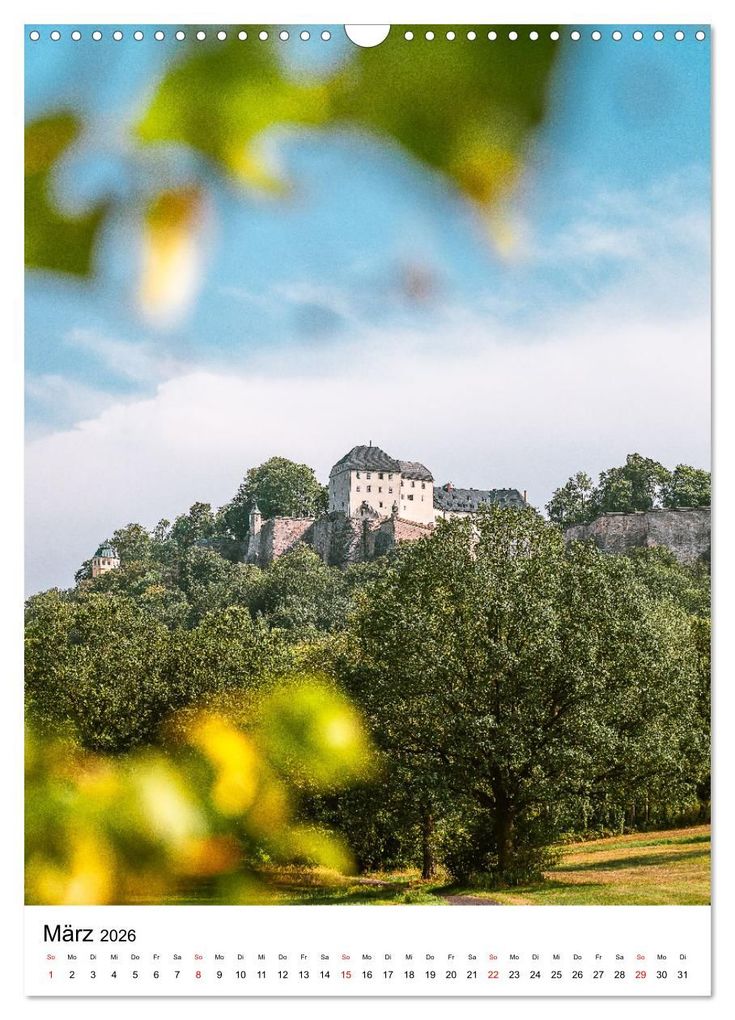 Weitere Ansicht: Sachsens Burgen und Schlösser mit Ortsangaben (Wandkalender 2026 DIN A3 hoch), CALVENDO Monatskalender | Benjamin Bisanz, Calvendo