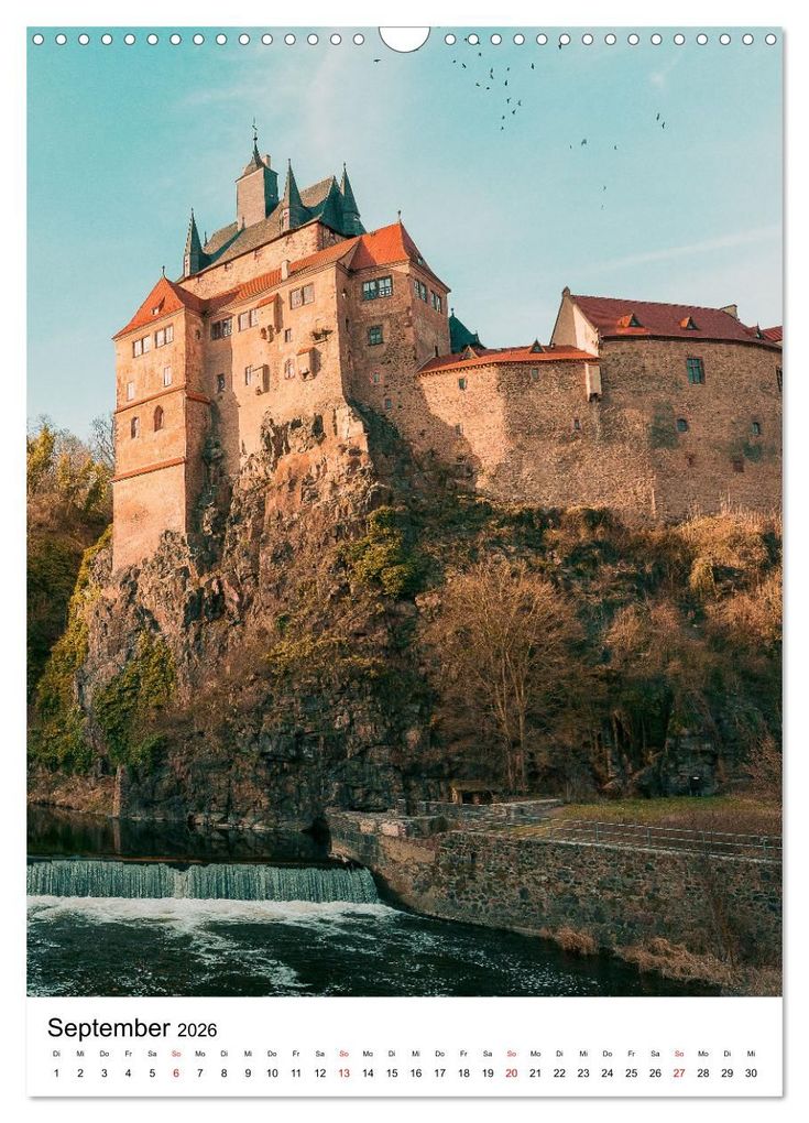 Weitere Ansicht: Sachsens Burgen und Schlösser mit Ortsangaben (Wandkalender 2026 DIN A3 hoch), CALVENDO Monatskalender | Benjamin Bisanz, Calvendo