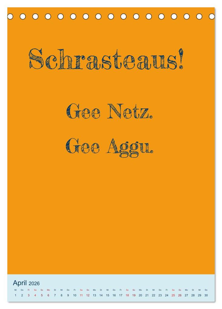 Weitere Ansicht: Humorvoller Mundartkalender Sachsen (Tischkalender 2026 DIN A5 hoch), CALVENDO Monatskalender | Sächsmaschine Sächsmaschine, Calvendo, Sächsmaschine