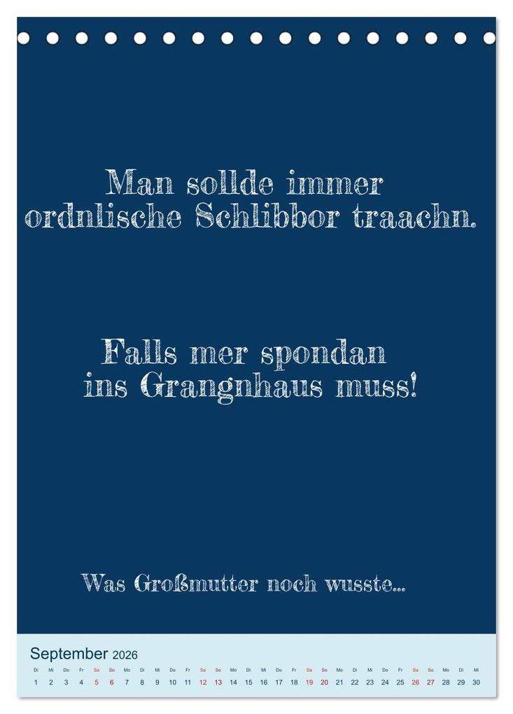 Weitere Ansicht: Humorvoller Mundartkalender Sachsen (Tischkalender 2026 DIN A5 hoch), CALVENDO Monatskalender | Sächsmaschine Sächsmaschine, Calvendo, Sächsmaschine