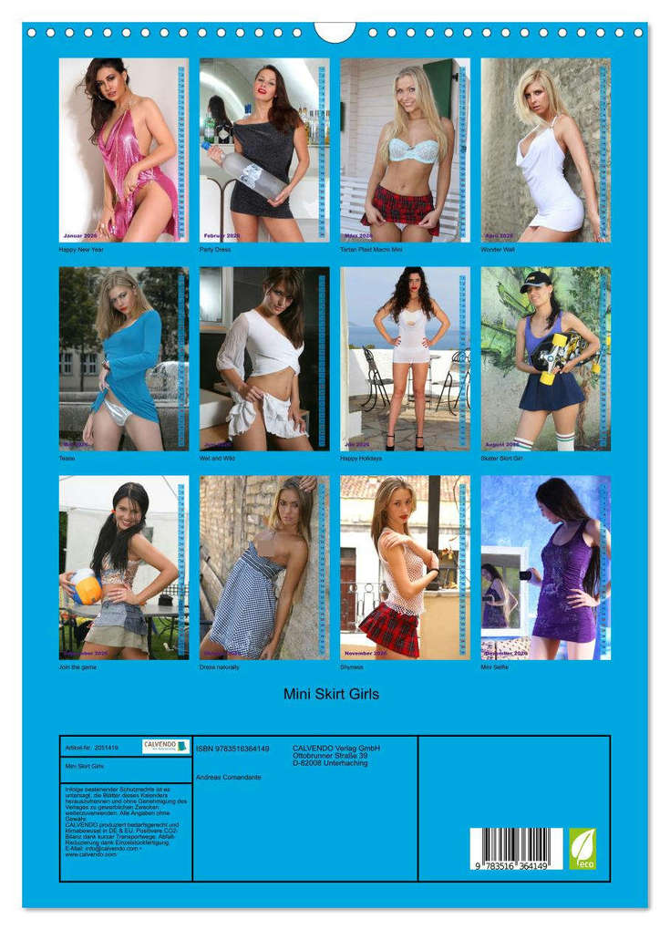 Weitere Ansicht: Mini Skirt Girls (Wandkalender 2026 DIN A3 hoch), CALVENDO Monatskalender | Andreas Comandante, Calvendo