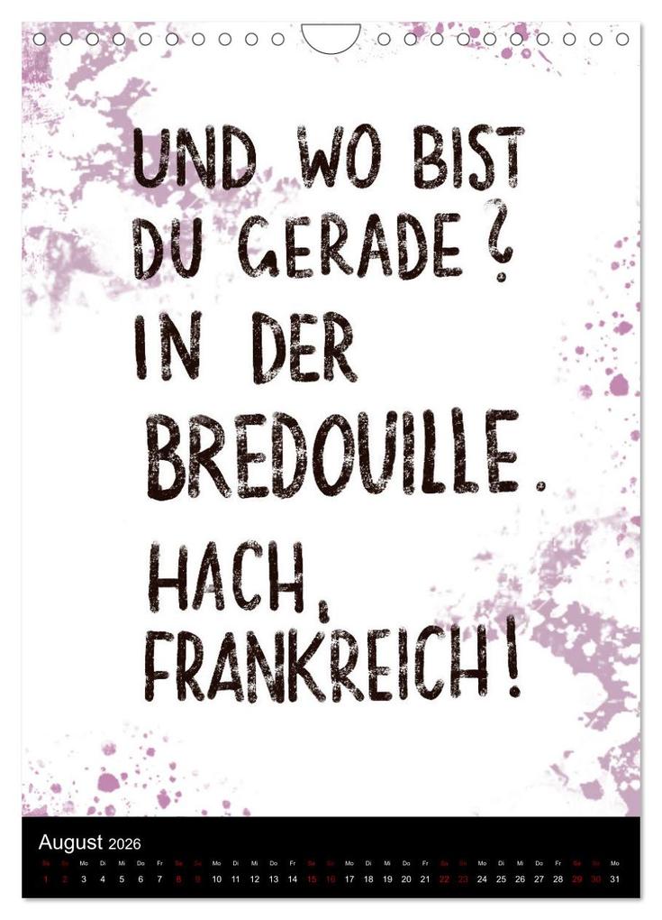 Weitere Ansicht: Und bei dir so ...? Witzige Sprüche gegen die Tücken des Alltags (Wandkalender 2026 DIN A4 hoch), CALVENDO Monatskalender | Christine B-B Müller, Calvendo