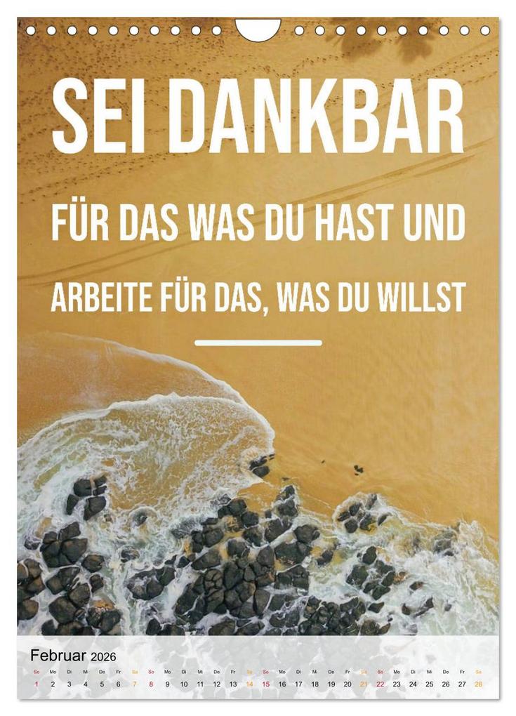 Weitere Ansicht: Dein monatlicher Motivationsschub: Das Leben wird nicht leichter, Du wirst nur stärker. (Wandkalender 2026 DIN A4 hoch), CALVENDO Monatskalender | CALVENDO CALVENDO, Calvendo