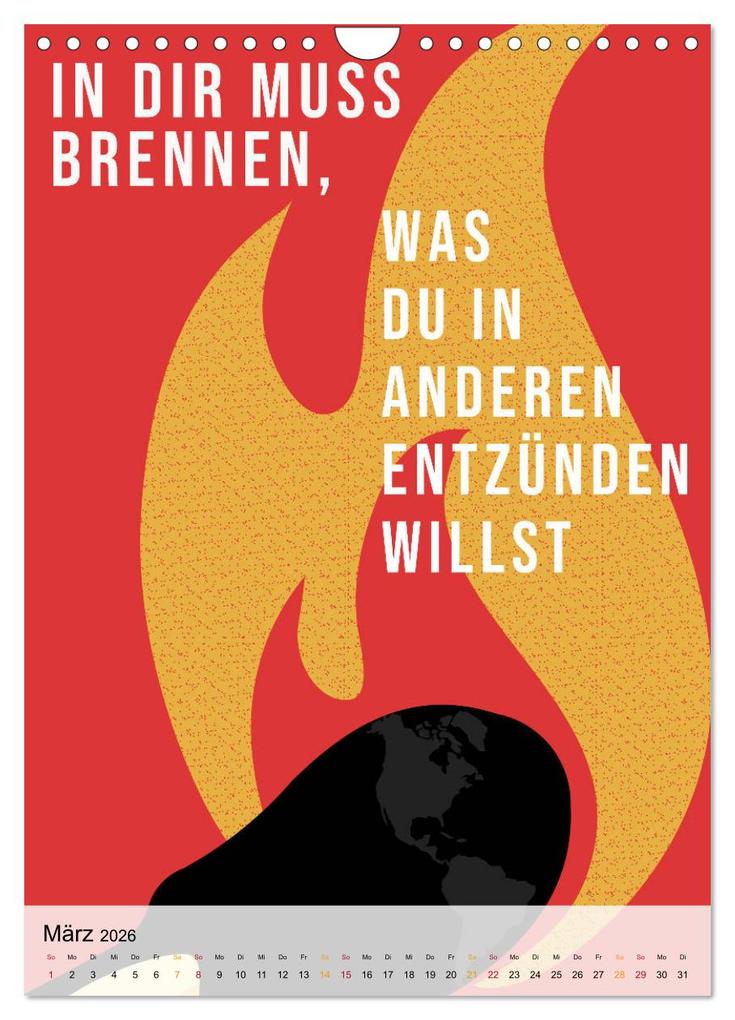 Weitere Ansicht: Dein monatlicher Motivationsschub: Das Leben wird nicht leichter, Du wirst nur stärker. (Wandkalender 2026 DIN A4 hoch), CALVENDO Monatskalender | CALVENDO CALVENDO, Calvendo