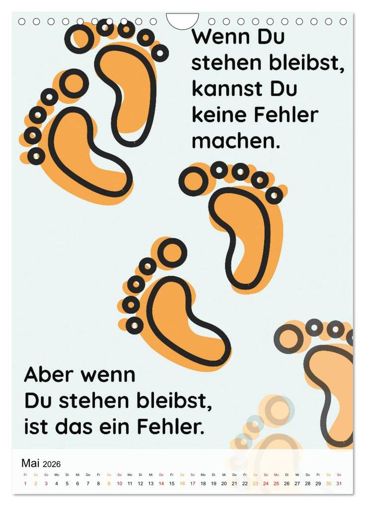Weitere Ansicht: Dein monatlicher Motivationsschub: Das Leben wird nicht leichter, Du wirst nur stärker. (Wandkalender 2026 DIN A4 hoch), CALVENDO Monatskalender | CALVENDO CALVENDO, Calvendo