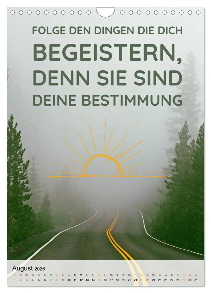 Weitere Ansicht: Dein monatlicher Motivationsschub: Das Leben wird nicht leichter, Du wirst nur stärker. (Wandkalender 2026 DIN A4 hoch), CALVENDO Monatskalender | CALVENDO CALVENDO, Calvendo