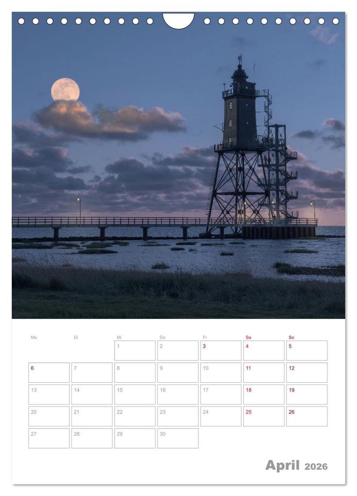 Weitere Ansicht: VOLLMOND-Planer - Im Licht der Nacht (Wandkalender 2026 DIN A4 hoch), CALVENDO Monatskalender | Globe VISUAL, Calvendo