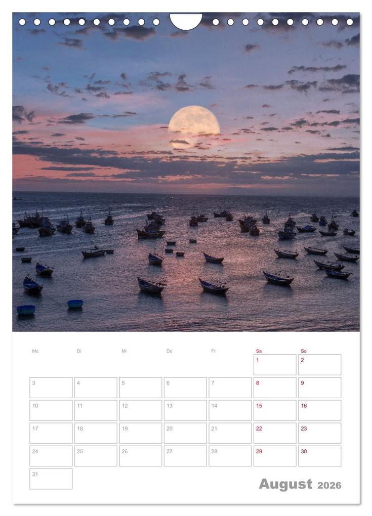 Weitere Ansicht: VOLLMOND-Planer - Im Licht der Nacht (Wandkalender 2026 DIN A4 hoch), CALVENDO Monatskalender | Globe VISUAL, Calvendo