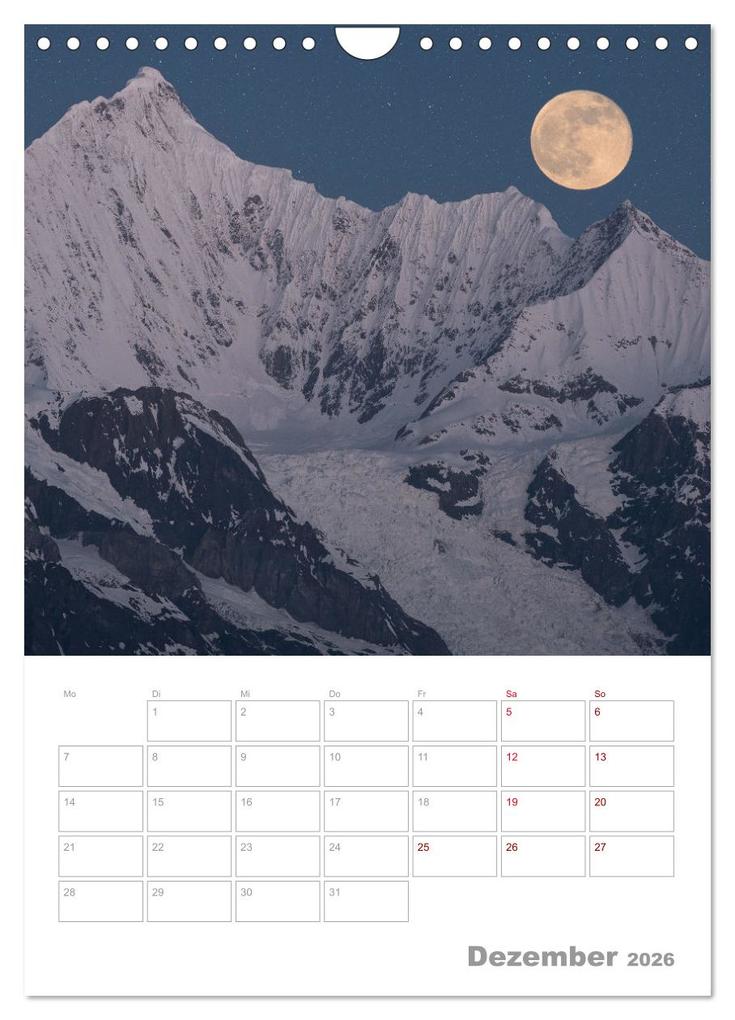 Weitere Ansicht: VOLLMOND-Planer - Im Licht der Nacht (Wandkalender 2026 DIN A4 hoch), CALVENDO Monatskalender | Globe VISUAL, Calvendo