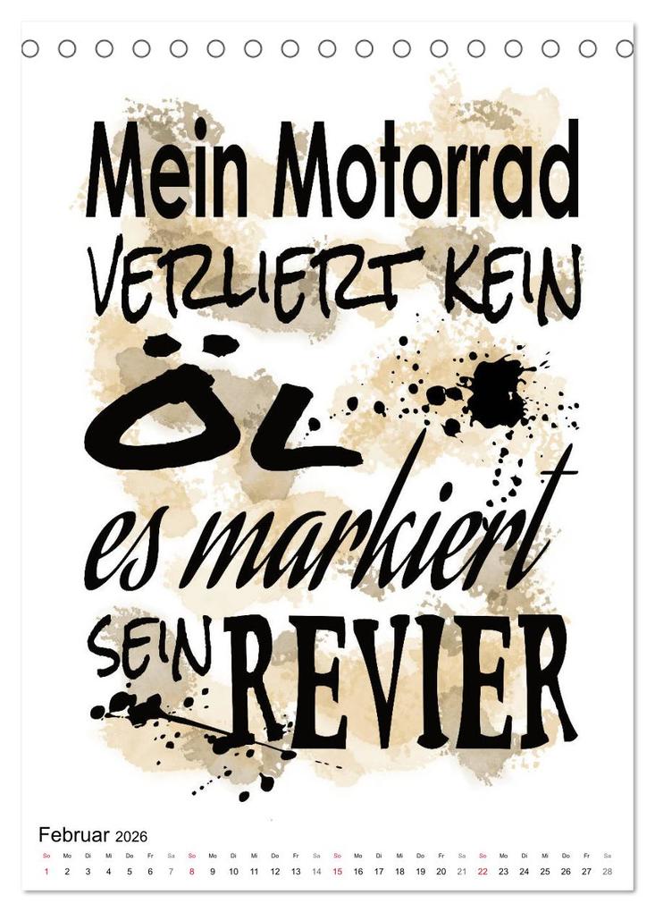 Weitere Ansicht: Biker-Sprüche (Tischkalender 2026 DIN A5 hoch), CALVENDO Monatskalender | Sabine Löwer, Calvendo