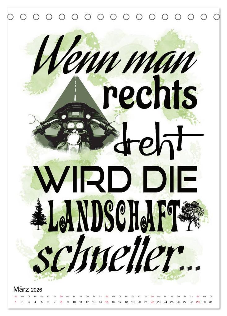 Weitere Ansicht: Biker-Sprüche (Tischkalender 2026 DIN A5 hoch), CALVENDO Monatskalender | Sabine Löwer, Calvendo