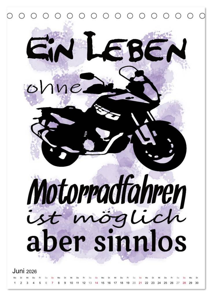 Weitere Ansicht: Biker-Sprüche (Tischkalender 2026 DIN A5 hoch), CALVENDO Monatskalender | Sabine Löwer, Calvendo