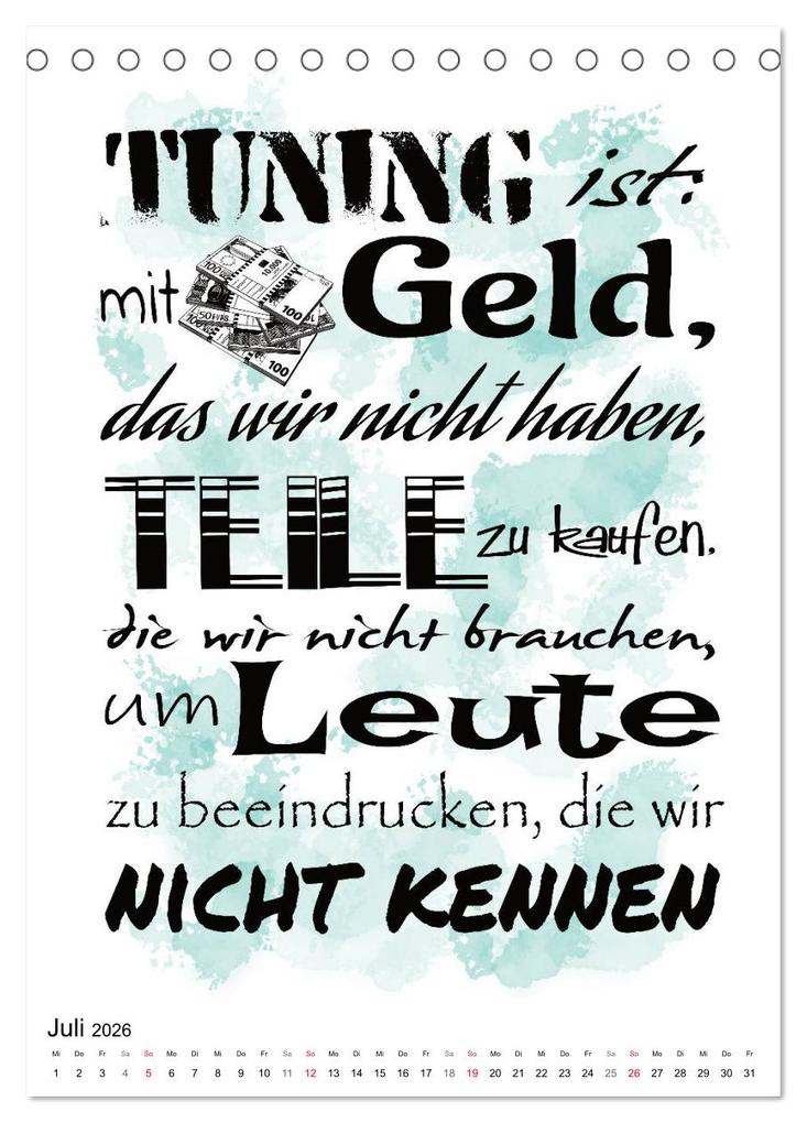 Weitere Ansicht: Biker-Sprüche (Tischkalender 2026 DIN A5 hoch), CALVENDO Monatskalender | Sabine Löwer, Calvendo