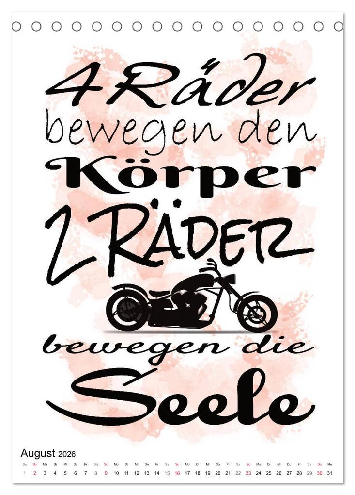 Weitere Ansicht: Biker-Sprüche (Tischkalender 2026 DIN A5 hoch), CALVENDO Monatskalender | Sabine Löwer, Calvendo