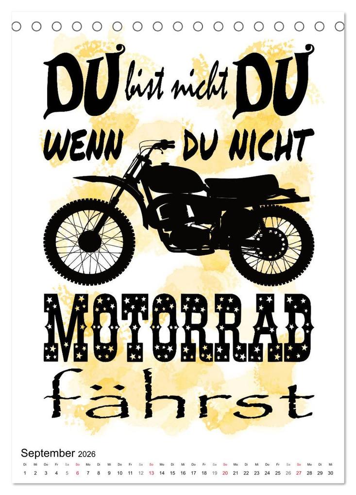 Weitere Ansicht: Biker-Sprüche (Tischkalender 2026 DIN A5 hoch), CALVENDO Monatskalender | Sabine Löwer, Calvendo