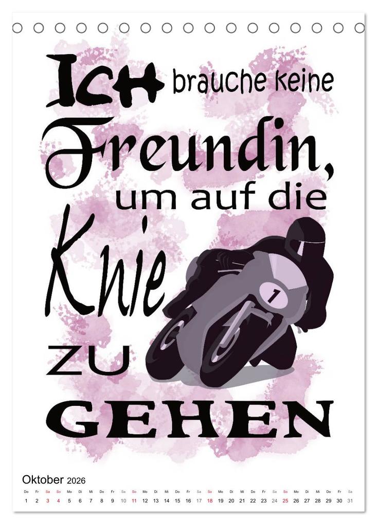 Weitere Ansicht: Biker-Sprüche (Tischkalender 2026 DIN A5 hoch), CALVENDO Monatskalender | Sabine Löwer, Calvendo