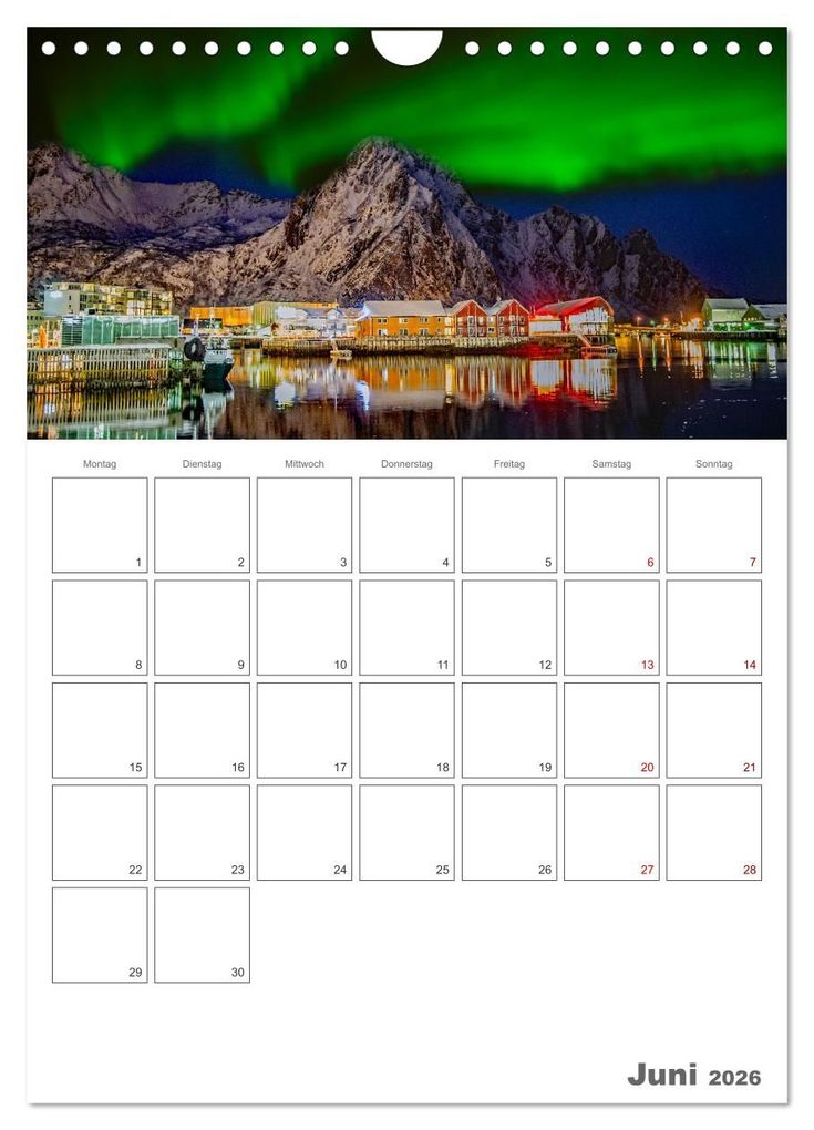 Weitere Ansicht: Die Küste Norwegens - Terminplaner (Wandkalender 2026 DIN A4 hoch), CALVENDO Monatskalender | Nina Schwarze, Calvendo