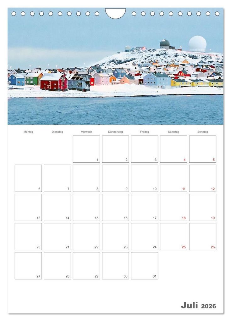 Weitere Ansicht: Die Küste Norwegens - Terminplaner (Wandkalender 2026 DIN A4 hoch), CALVENDO Monatskalender | Nina Schwarze, Calvendo