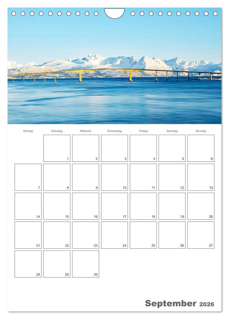 Weitere Ansicht: Die Küste Norwegens - Terminplaner (Wandkalender 2026 DIN A4 hoch), CALVENDO Monatskalender | Nina Schwarze, Calvendo
