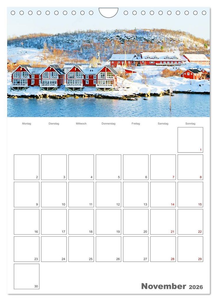 Weitere Ansicht: Die Küste Norwegens - Terminplaner (Wandkalender 2026 DIN A4 hoch), CALVENDO Monatskalender | Nina Schwarze, Calvendo